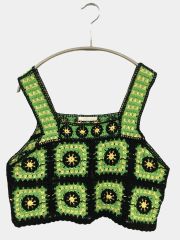 ehka sopo エヘカソポ ベスト F ライトグリーン 刺繍 その他総柄 レディース