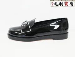 シャネル CHANEL 19B G35110 X01000 ココマーク エナメル ローファー ブラック サイズ37.5 未使用 靴