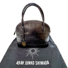 【美品⭐️49AV. JUNKO SHIMADA】 フォーティーナインアヴェニュー ジュンコシマダ　 2WAY ハンドバッグ／ショルダーバッグ　 クロコ調　 ゴールド金具　 保存袋付 ワンオーナー中古保管品　 AYA0260527000J.AND