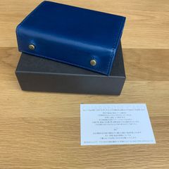 新品】エムピウ m+ ミッレフォッリエ 2P25 ミニ財布 （ブルー×チョコ