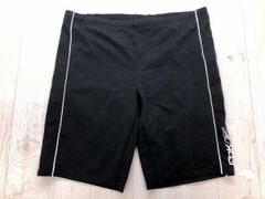 00年代ビンテージ スポーツ 水着 Reebok リーボック シンプル ショート ハーフ パンツ スイムウェア 黒 L メンズ ポリエステル100%