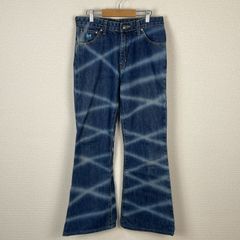 Wrangler ラングラー W-GIRL デニムパンツ フレア ブリーチ インディゴ レディース 古着 Y2K グランジ
