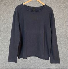 SHIPS シップス ラグラン サーマル ワッフル 長袖 カットソー ロンT ダークネイビー 濃紺 メンズ Lサイズ 112-03-0715 綿100% コットン クルーネック ガゼット インナー トップス カジュアル