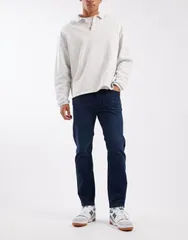 ジャック アンド ジョーンズ メンズ ボトムス デニムパンツ ジーンズ Jack Jones Mike tapered jeans in dark Dark Blue ブルー