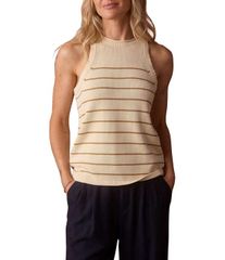 ノーマルブランド レディース トップス シャツ ハイネック The Normal Brand Wanderlust Fennel Stripe High Neck Tank Fennel Stripe