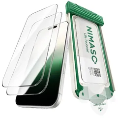 【新品】 「バリ楽Roller」NIMASO ガラスフィルム iPhone 17用 スライドローラー式 強化ガラス 3D曲面エッジ加工 全面保護 黒縁あり