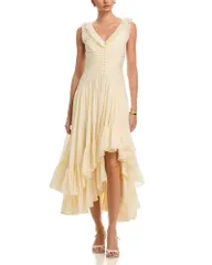サンク セプト レディース トップス ワンピース フリル Cinq Sept Rosalba Ruffledress Gardenia