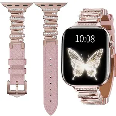 【新品】 アップルウォッチ レザー バンド レディース 42mm 41mm 40mm 38mm FOR Apple Watch バンド 本革 交換用 ベルト おしゃれ 可愛い Series 11 10 9 8 7 SE 6 5 4 3 2 1に対応 不規則図形