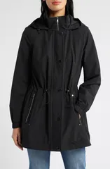 ロンドンフォグ レディース アウター コート フーデッドジャケット London Fog Hooded Jacket Black ブラック