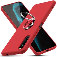 新品 GTUJWN 対応 Xperia 10 II 用の ケース リング 薄型 軽量 TPU SO-01L SOV39 シリコン リング付き 360回転