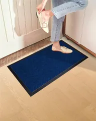 ブルー) (43x74cm 家庭用 業務用 屋外 屋内 泥落としマット ドアマット 玄関マット