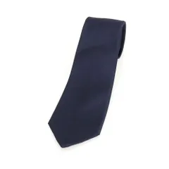 【中古】フランコバッシ FRANCO BASSI シルク 無地ネクタイ ネイビー【メンズ】
