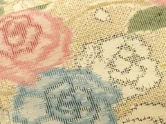 平和屋着物■上質な紬　薔薇　正絹　逸品　CABK4294ev