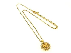 ■美品■ NINA RICCI ニナリッチ ラインストーン ネックレス ペンダント アクセサリー レディース ゴールド系 DP5529