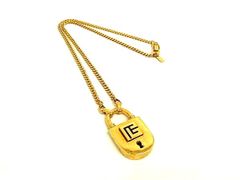 BALMAIN バルマン カデナモチーフ ネックレス ペンダント アクセサリー メンズ レディース ゴールド系 ジュエリー 普段使い 中古 DP8969