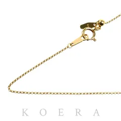 K18YG イエローゴールド ネックレス 小豆 1.7g ～45cm フリーチェーン レディース 中古