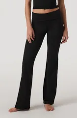 ビュオーリ レディース ボトムス レギンス パンツ Vuori Halo Foldover Pants Black Heather ブラック