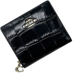 コーチ 二つ折り 財布 美品 コンパクト ウォレット C6092 COACH レザー