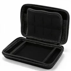 【新品】 New 3DS XL、Super NES Edition、New 2DS XL、NEW 3DS LL、3DS XL、3DS LL用キャリングケース、8ゲームスロット付きハード保護シェルトラベルケース、防水PU&ハードEVA (黒) 0
