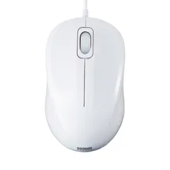 サンワサプライ 静音有線ブルーLEDマウス ホワイト MA-BL9W