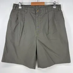 古着 ブルックスブラザーズ Brooks Brothers USA製 ショートパンツ チノパン ハーフパンツ ツータック w34  カーキ メンズ