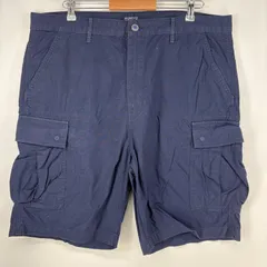 古着 リーバイス Levi's ショートパンツ リップストップ カーゴパンツ ハーフパンツ ワンポイントロゴ w38  ネイビー メンズ