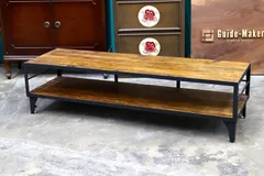 GMJH318○CRASH GATE / クラッシュゲート Knot antiques DIXIE ディキシー テレビボード ニレ古材 スチール インダストリアル 約6.5万