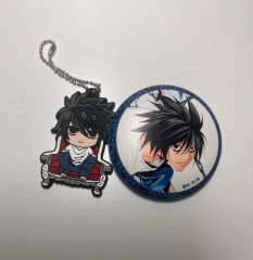 デスノート L エル=ローライト 痛バッグ 痛バ グレー A3 缶バッジ エル