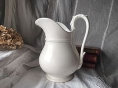 アンティーク フランス　サルグミンヌ　花リム　ボウル　美品 フランス アンティーク サルグミンヌ 花リム 絵つき 大きい ボウル