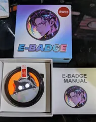 デジタル缶バッヂ　E-BADGE BW03:黒