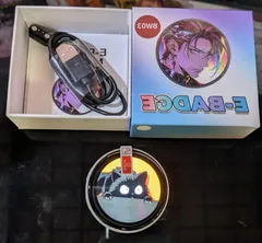 推し活デジタル缶バッヂ　E-BADGE BW03:白