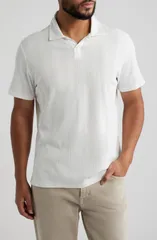 ロバートバラケット メンズ トップス ポロシャツ Robert Barakett Portmao Johnny Collar Polo White ホワイト
