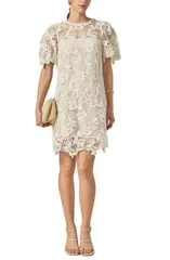 イングリッシュファクトリー レディース トップス ワンピース フラワー柄 ミニ 刺繍 フラワー English Factory Embroidered Floral Minidress Natural