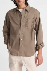 メイドウェル メンズ トップス シャツ Madewell Stripe Poplin ButtonUp Shirt Dark Driftwood ストライプ