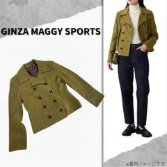 GINZA MAGGY SPORTS 銀座マギー ジャケット ショート丈 ダブルボタン ダブルブレスト レディース Mサイズ 9号