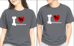 【M～XL/ガンメタ4.1oz】Iほねシュナウザー  半袖ドライTシャツ 面白いTシャツ おもしろ プレゼント ネタ うける ストリートファッション 大人ストリート スポーツカジュアル ユニセックス ルーズスタイル 韓流