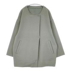 SLOBE IENA HAMILTONダブルフェイスウールショートコクーンコート 定価24200円 コート グリーン系 レディース スローブイエナ【中古】6-0817T∞