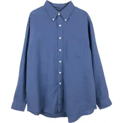 古着 ブルックスブラザーズ Brooks Brothers Est.1818 長袖 リネン ボタンダウンシャツ メンズXL相当/eaa668182