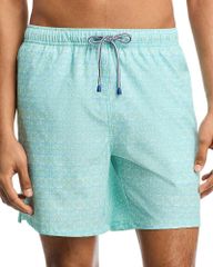 Peter Millar Men's Swim Trunks - Tide Lines 7 Swim Trunks Rainforest