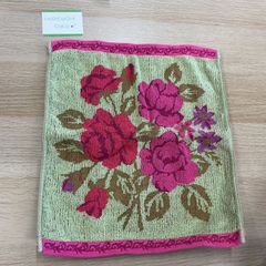 ETOILE タオルハンカチ 花柄 約36×32cm 中古 使用感あり