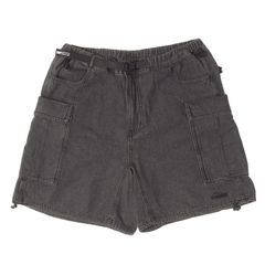 【美品】STABRIDGE スタブリッジ パンツ ブラック 黒 L 26SS インナー シティー エクスプローラー イージー デニムショーツ INNER CITY EXPLORER DENIM SHORTS ボトムス ショートパンツ コラボ【メンズ】【中古】
