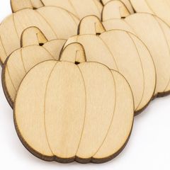 ハロウィン かぼちゃ パンプキン 木製パーツ 12個セット 手作り素材 未塗装 デザイン01