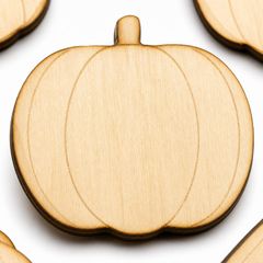 ハロウィン かぼちゃ パンプキン 木製パーツ 24個セット 手作り素材 未塗装 デザイン03