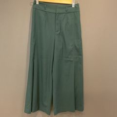 COMME CA MODELS コムサモデルズ 38-52P159 ワイド パンツ ボトムス グリーン【中古】 レディース