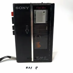 SONY TCM-17 カセットコーダー Flat Mic 昭和レトロ ストラップ付 スレ
