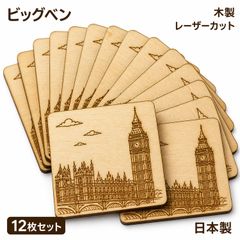 ビッグベン 木製パーツ 24個セット ハンドメイド素材 未塗装