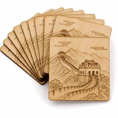 木製 万里の長城 クラフトパーツ 36個セット ハンドメイド素材 未塗装