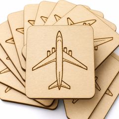 木製 飛行機 クラフトパーツ 36個セット ハンドメイド素材 未塗装