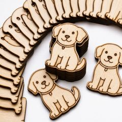 犬 木製パーツ 1個 ハンドメイド素材 未塗装