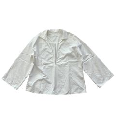  GALERIE VIE ギャルリーヴィー スキッパー ワイドスリーブ ブラウス 白 レディースF【C483】